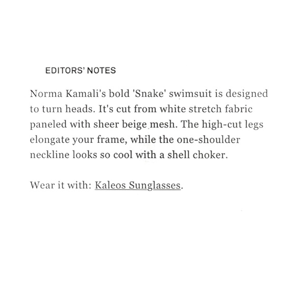 Norma Kamali One-shoulder Mesh-Panel Snake Swimsuit In Blush Sz M - Picture 6 of 9